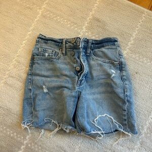 Old Navy Blue Jean Shorts Distressed Frayed Hem